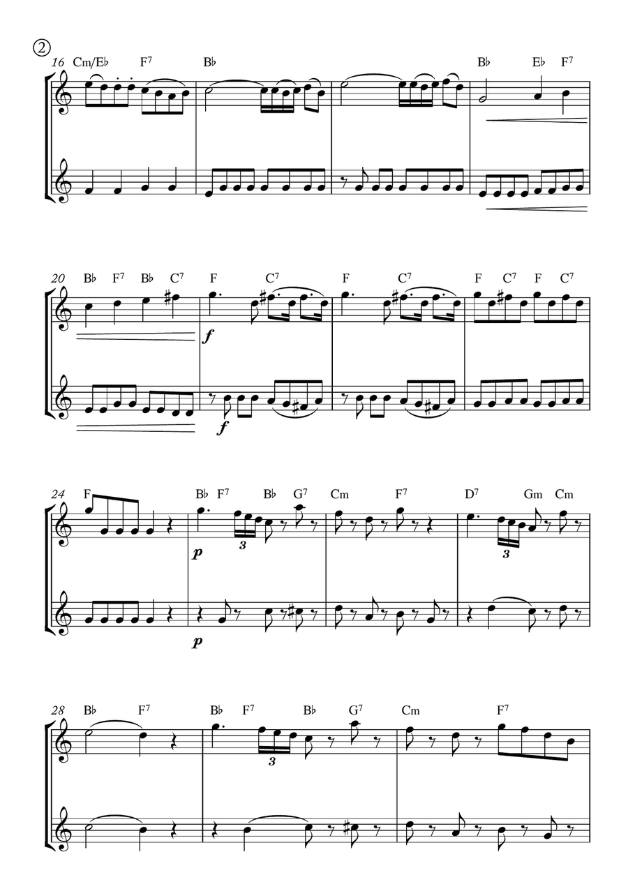 Eine kleine Nachtmusik Eine kleine Nachtmusik Woodwind Duet scores gallery preview page 2