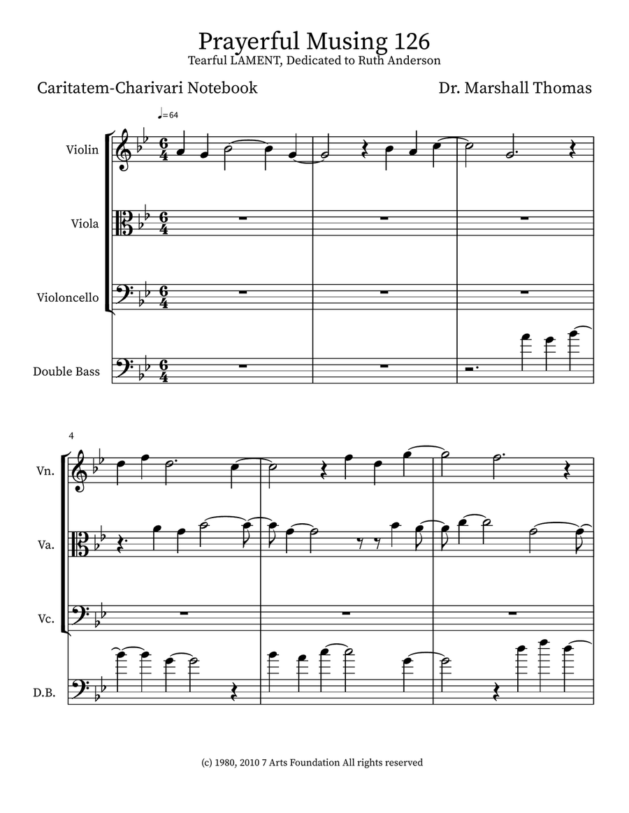 Prayerful Musing 126 Prayerful Musing 126 Large Ensemble scores gallery preview page 1