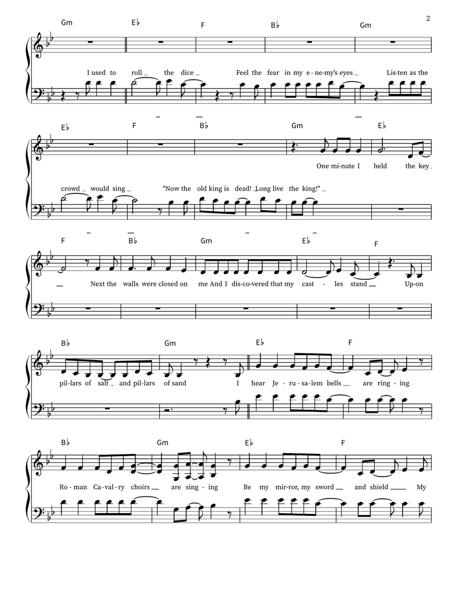 Viva La Vida Viva La Vida 3-Part scores gallery preview page 2