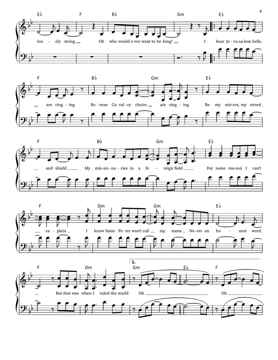 Viva La Vida Viva La Vida 3-Part scores gallery preview page 4