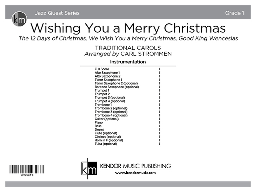 Wishing You a Merry Christmas (Score) Jazz Ensemble scores gallery preview page 1