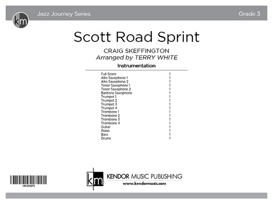 Scott Road Sprint (Score) Jazz Ensemble scores gallery preview page 1