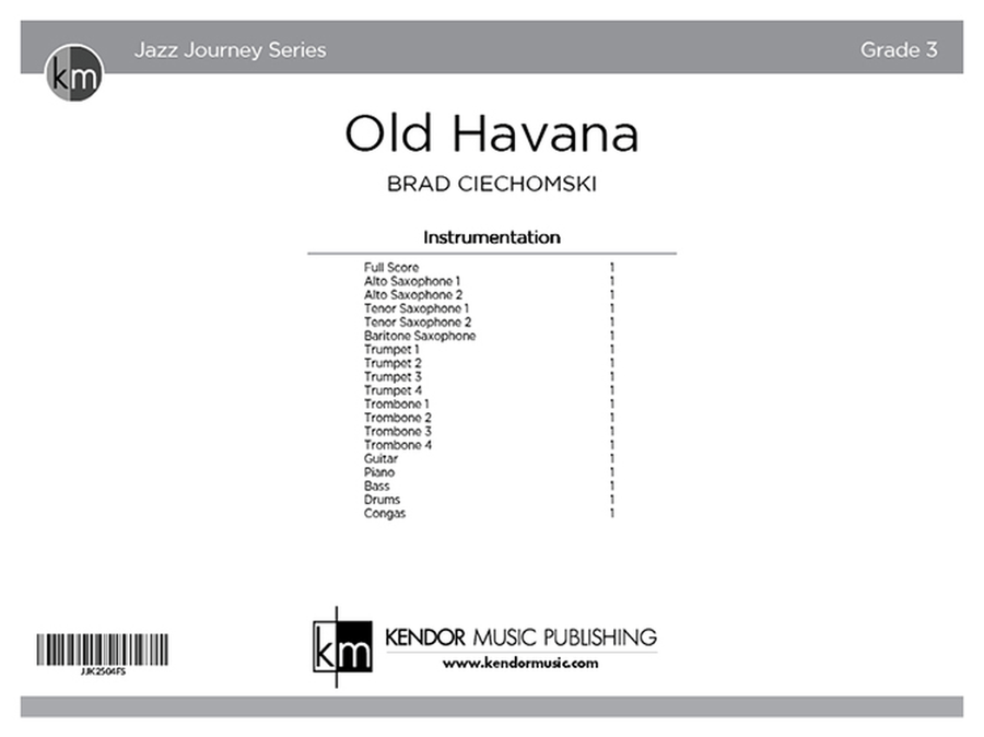 Old Havana (Score) Old Havana (Score) Jazz Ensemble scores gallery preview page 1