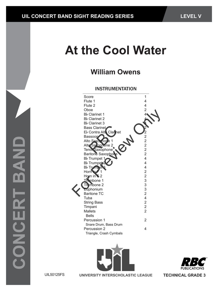At the Cool Water (score) Concert Band scores gallery preview page 2