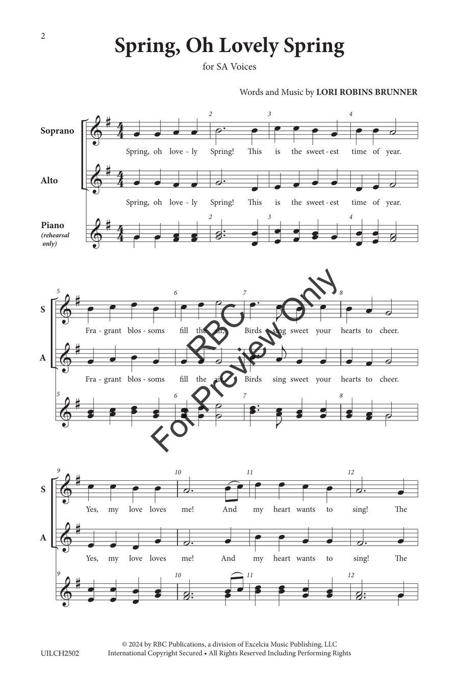 Spring, O Lovely Spring (SA) SA scores gallery preview page 3