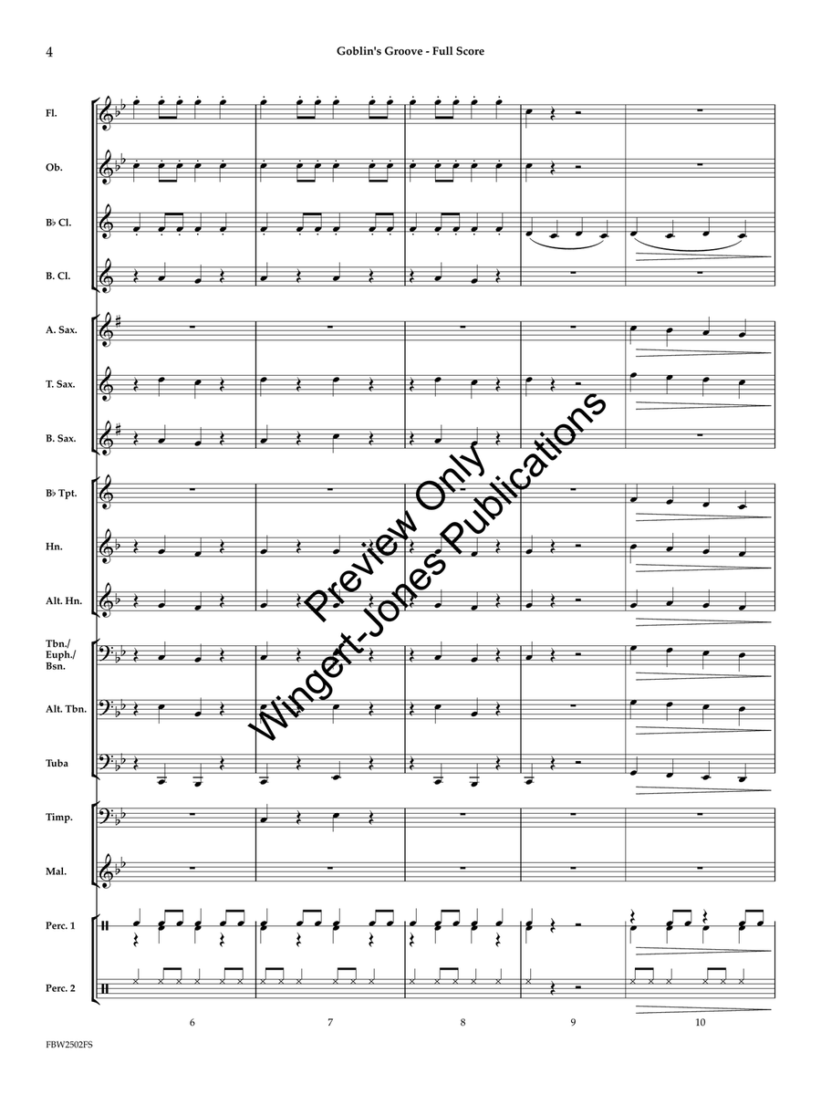 Goblin's Groove Goblin's Groove Concert Band scores gallery preview page 5