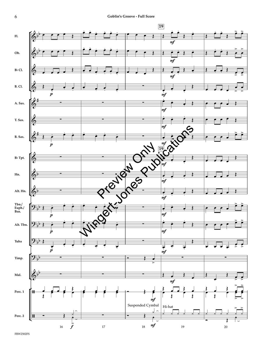 Goblin's Groove Goblin's Groove Concert Band scores gallery preview page 7