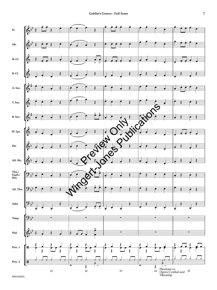 Goblin's Groove Goblin's Groove Concert Band scores gallery preview page 8