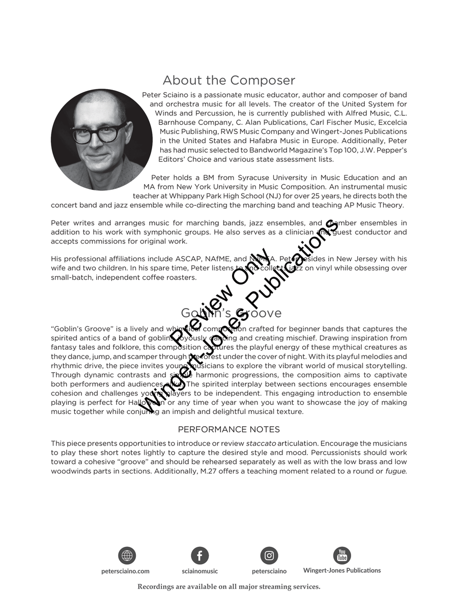 Goblin's Groove (Score) Goblin's Groove (Score) Concert Band scores gallery preview page 3