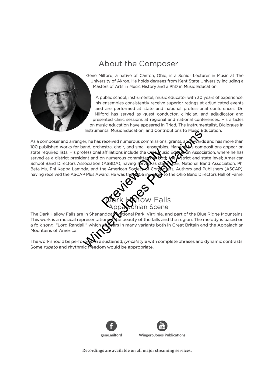 Dark Hallow Falls (Score) Concert Band scores gallery preview page 3