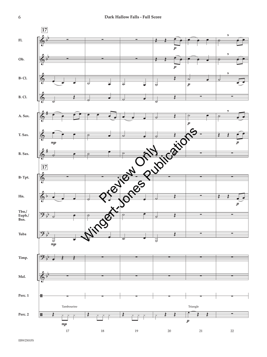 Dark Hallow Falls (Score) Concert Band scores gallery preview page 7