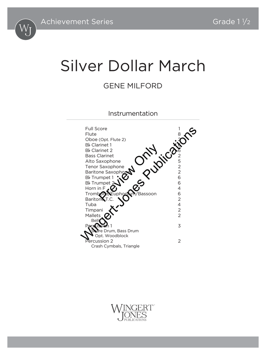 Silver Dollar March Silver Dollar March Concert Band scores gallery preview page 2