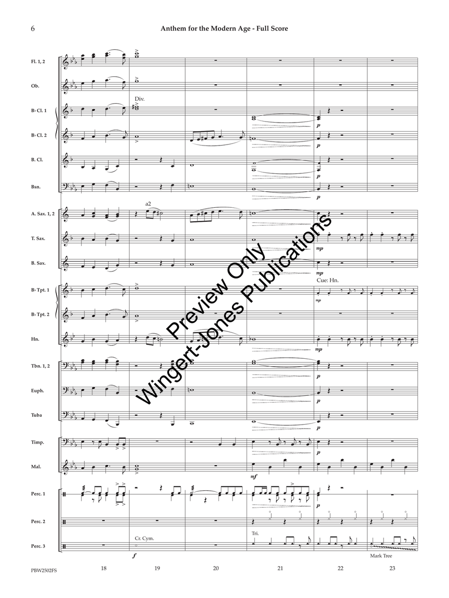 Anthem for the Modern Age (Score) Concert Band scores gallery preview page 7