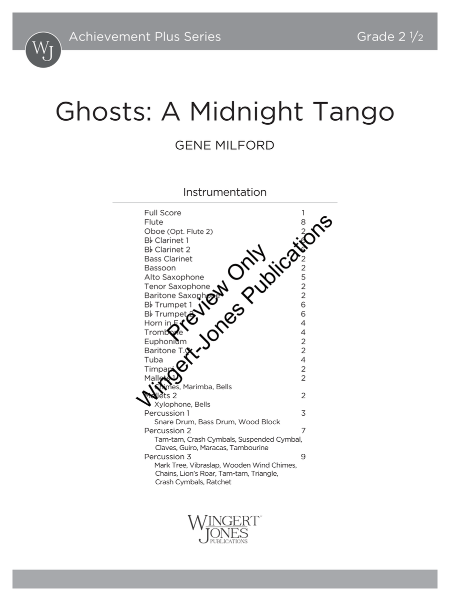 Ghosts: A Midnight Tango (Score) Concert Band scores gallery preview page 2