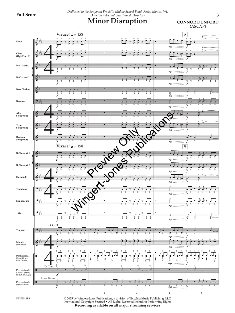 Minor Disruption (Score) Concert Band - Sheet Music page 4