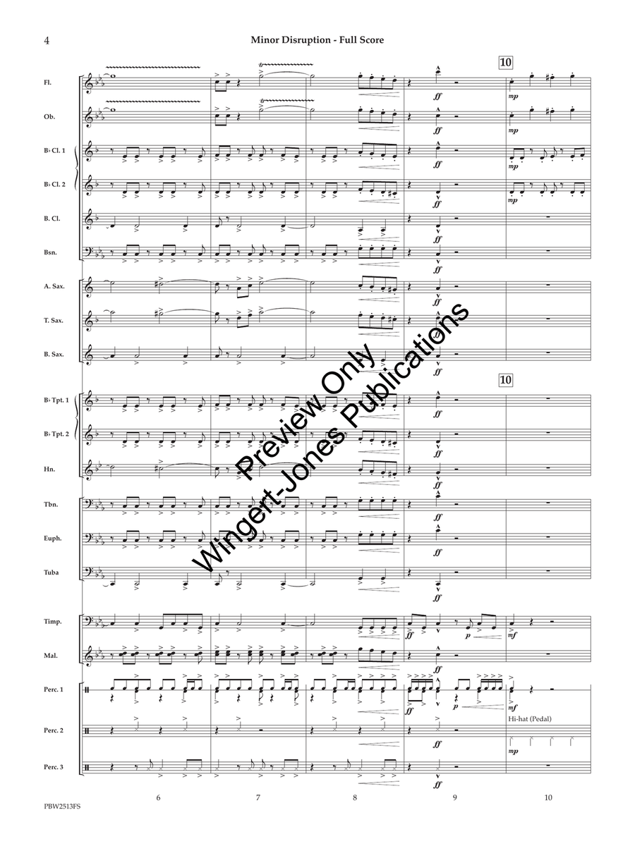 Minor Disruption (Score) Concert Band - Sheet Music page 5