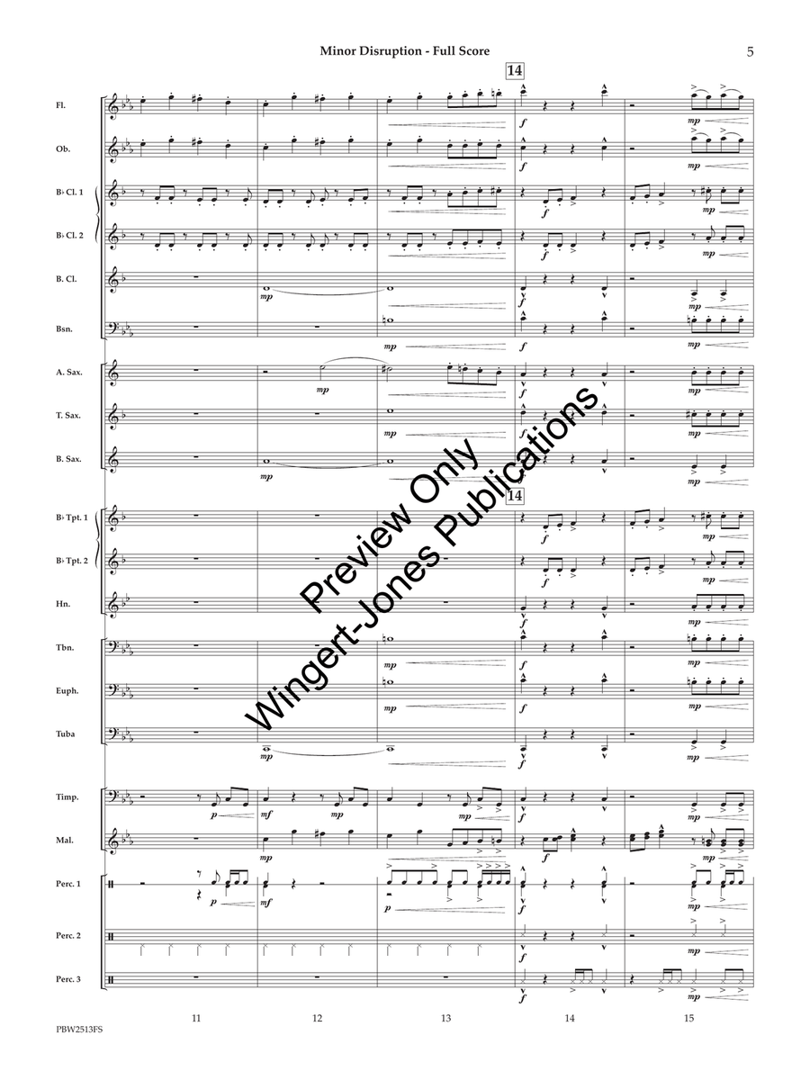 Minor Disruption (Score) Concert Band - Sheet Music page 6