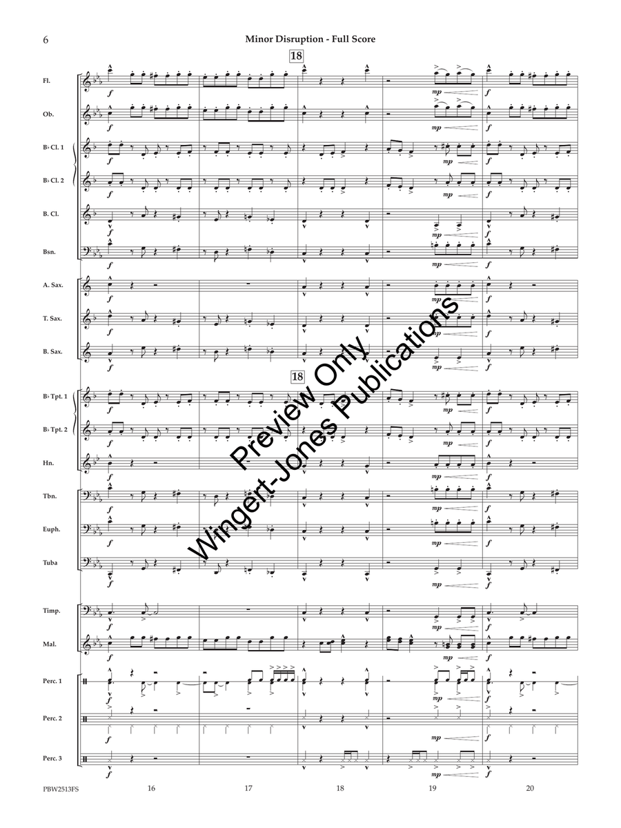 Minor Disruption (Score) Concert Band - Sheet Music page 7