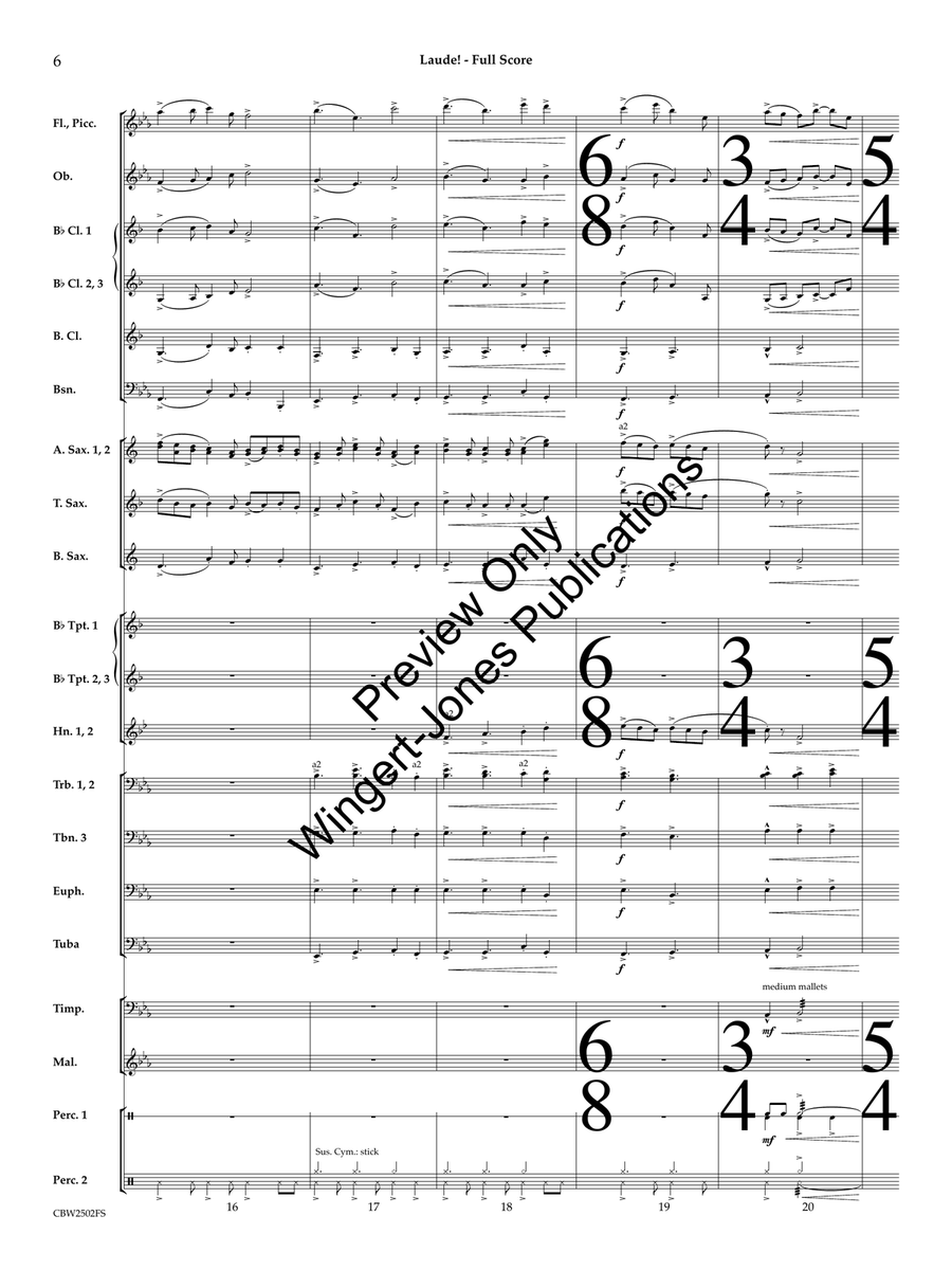 Laude! Laude! Concert Band scores gallery preview page 7
