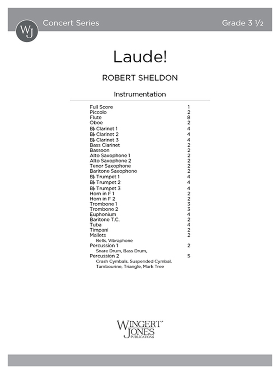 Laude! (Score) Laude! (Score) Concert Band scores gallery preview page 1