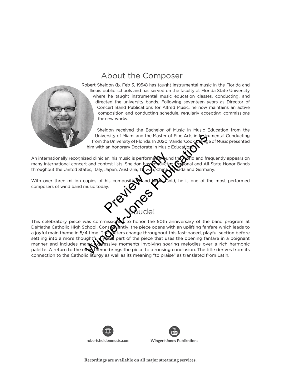 Laude! (Score) Laude! (Score) Concert Band scores gallery preview page 3