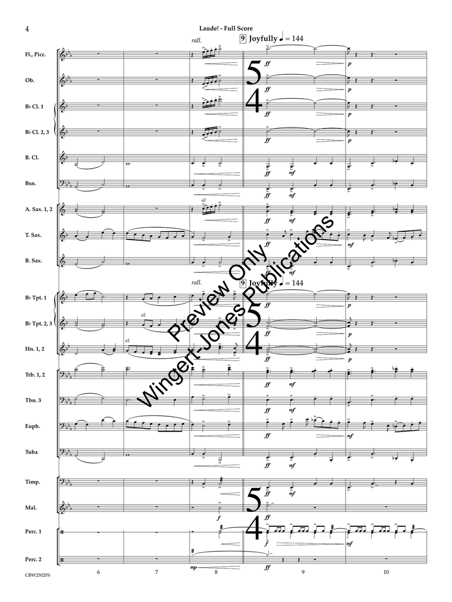 Laude! (Score) Laude! (Score) Concert Band scores gallery preview page 5