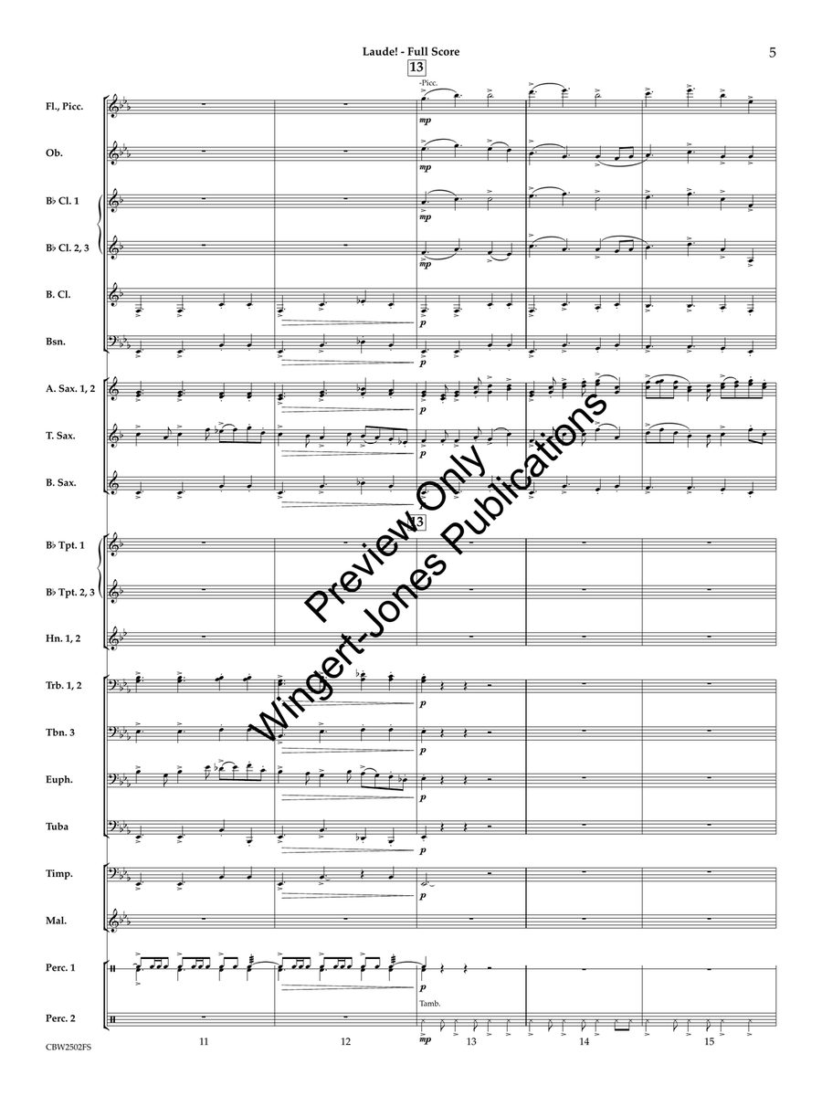 Laude! (Score) Laude! (Score) Concert Band scores gallery preview page 6