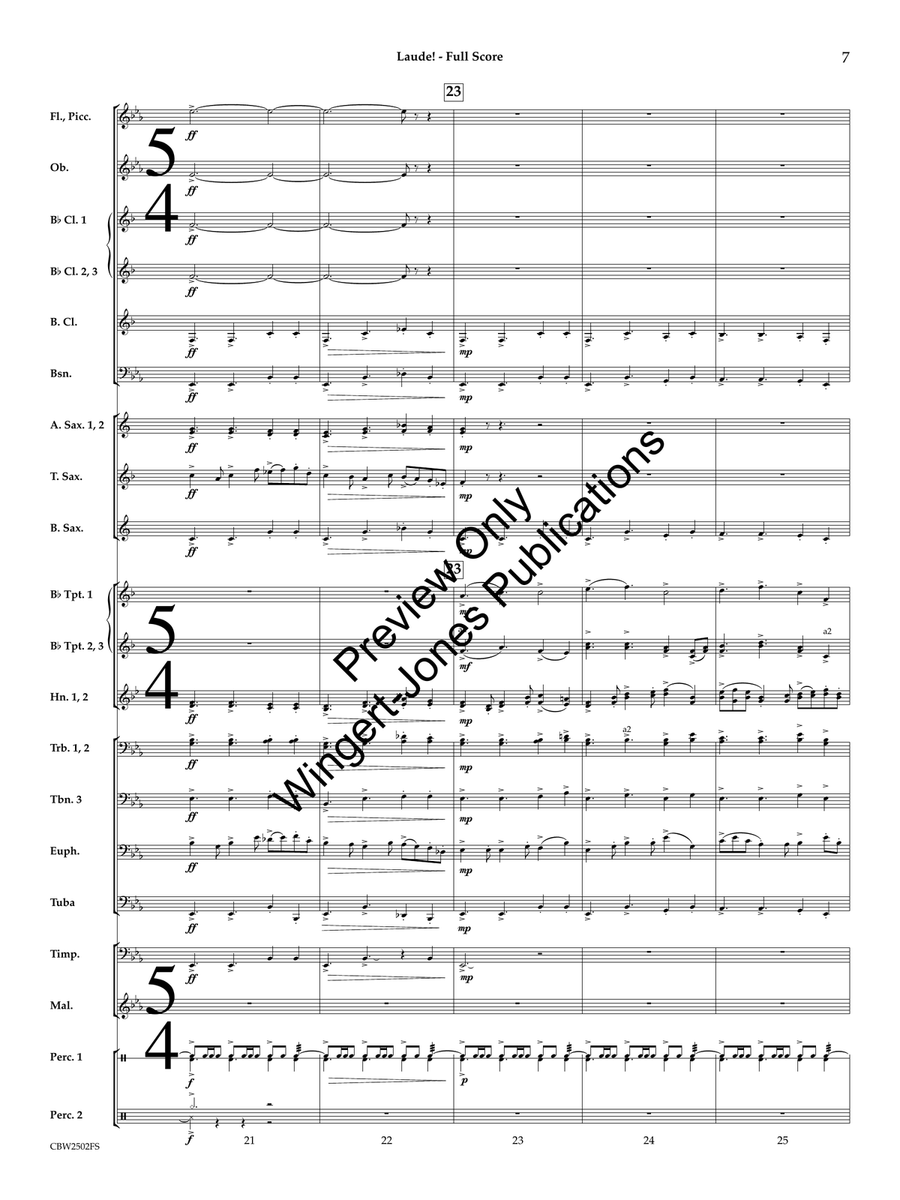 Laude! (Score) Laude! (Score) Concert Band scores gallery preview page 8