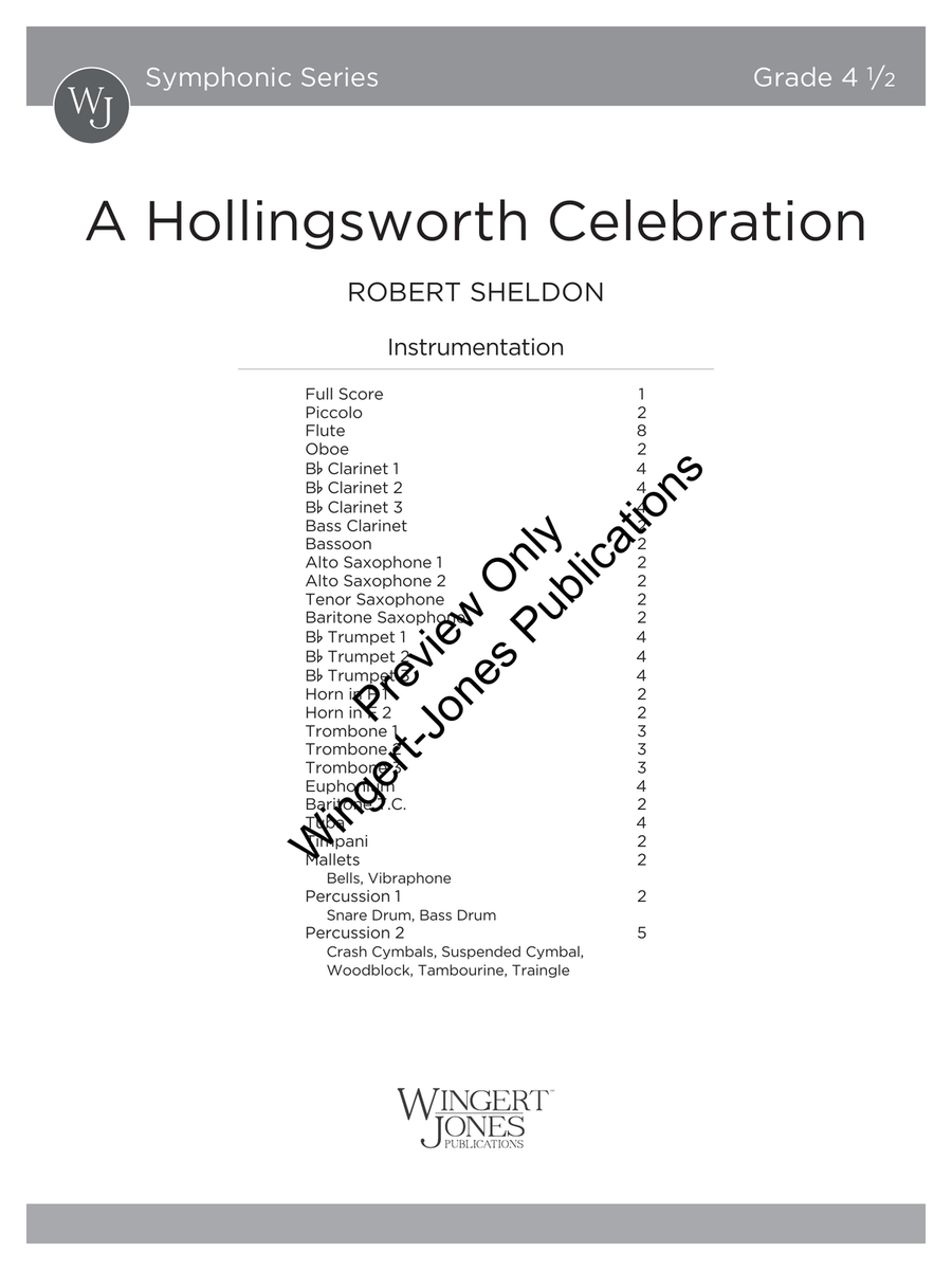 A Hollingsworth Celebration Concert Band scores gallery preview page 2