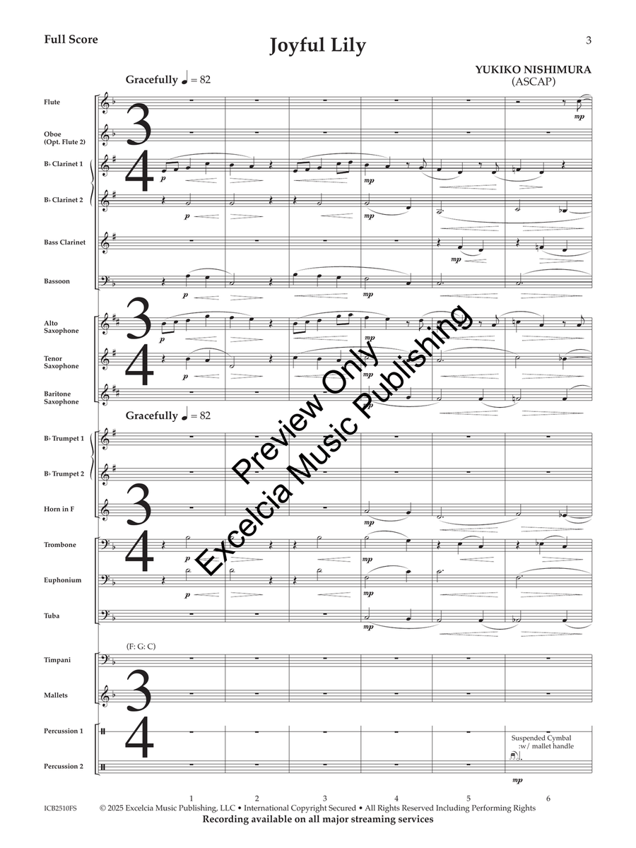 Joyful Lily Joyful Lily Concert Band scores gallery preview page 4