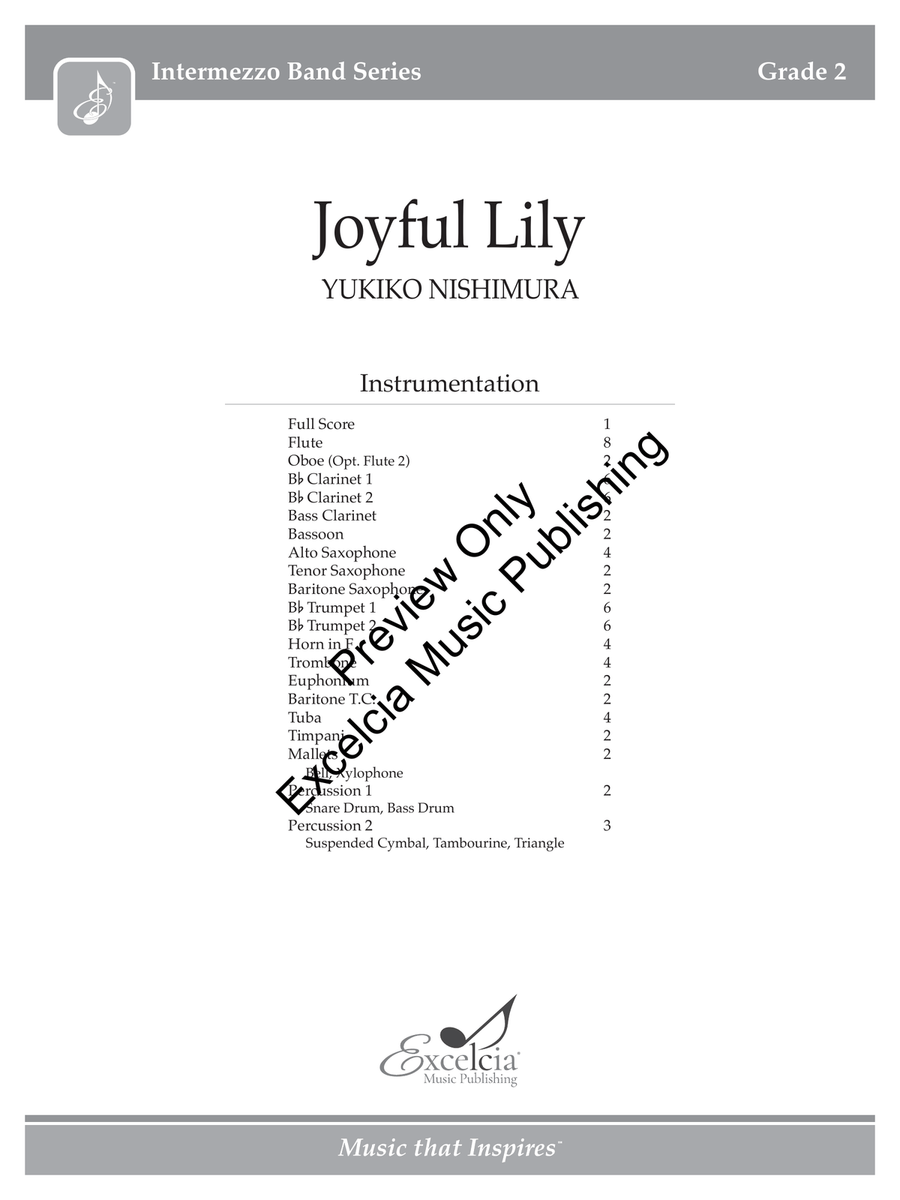 Joyful Lily (Score) Joyful Lily (Score) Concert Band scores gallery preview page 2