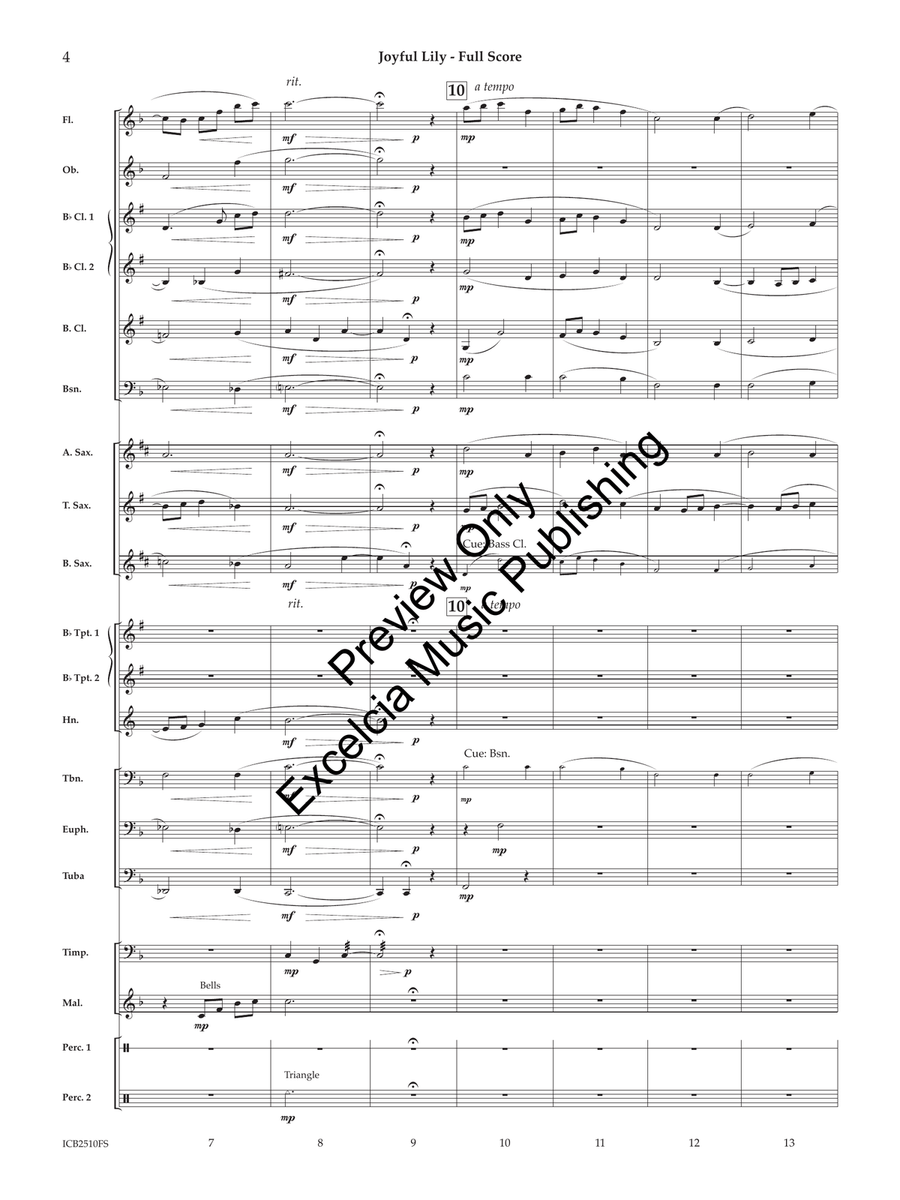 Joyful Lily (Score) Joyful Lily (Score) Concert Band scores gallery preview page 5