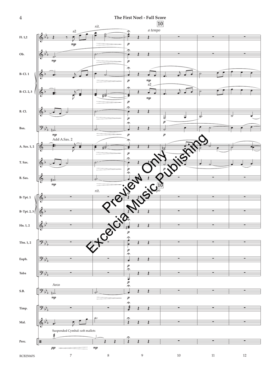 The First Noel The First Noel Concert Band scores gallery preview page 5