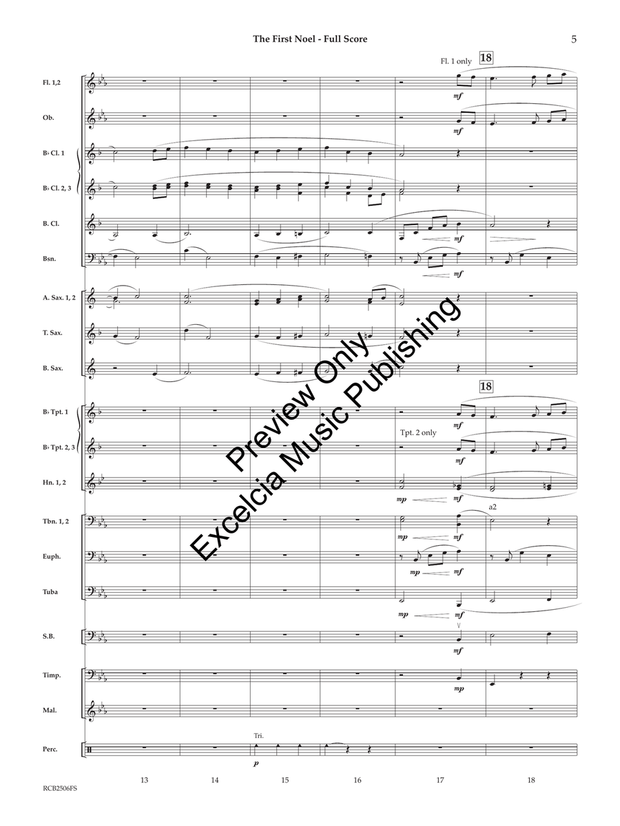 The First Noel The First Noel Concert Band scores gallery preview page 6