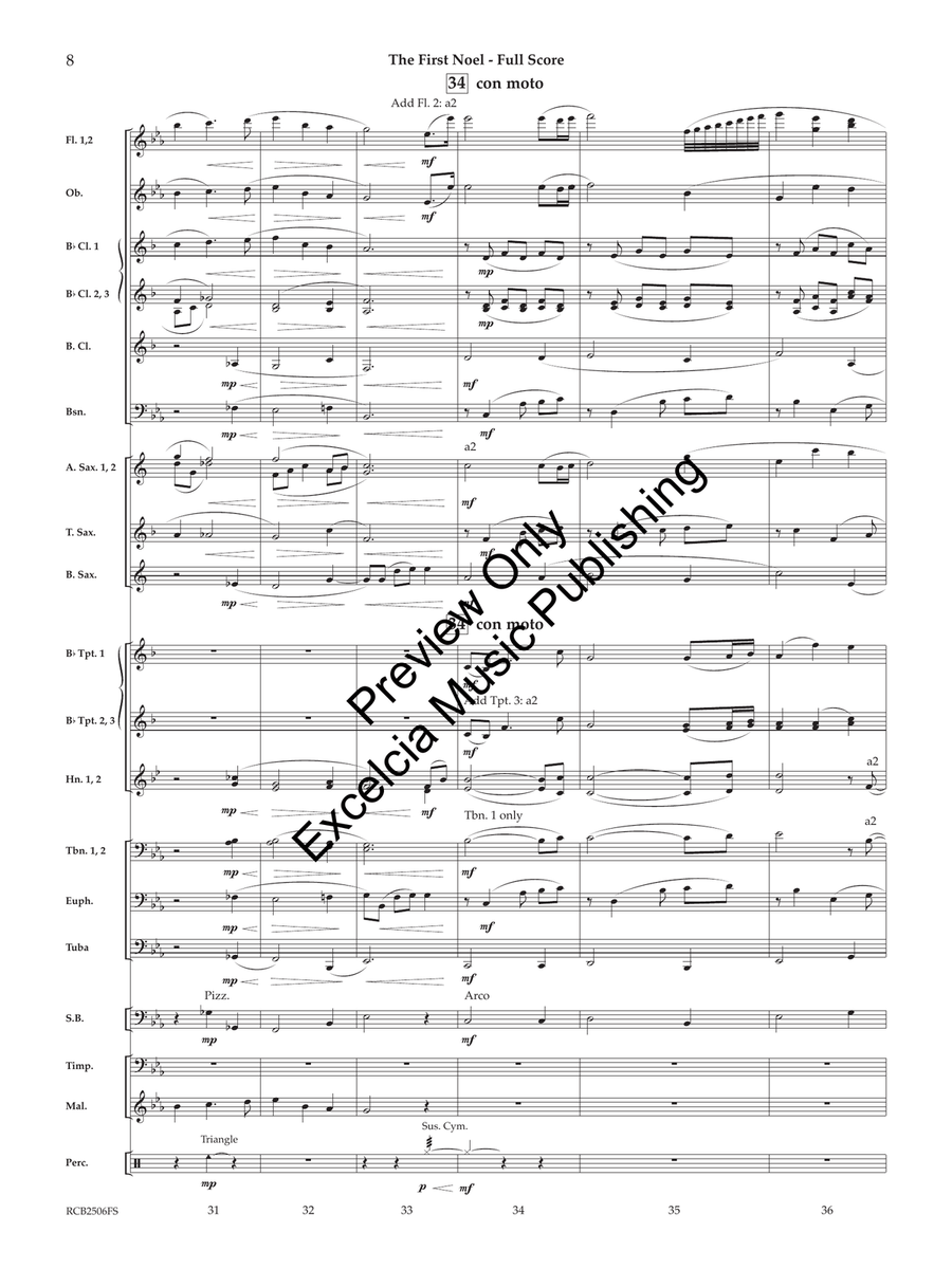 The First Noel The First Noel Concert Band scores gallery preview page 9
