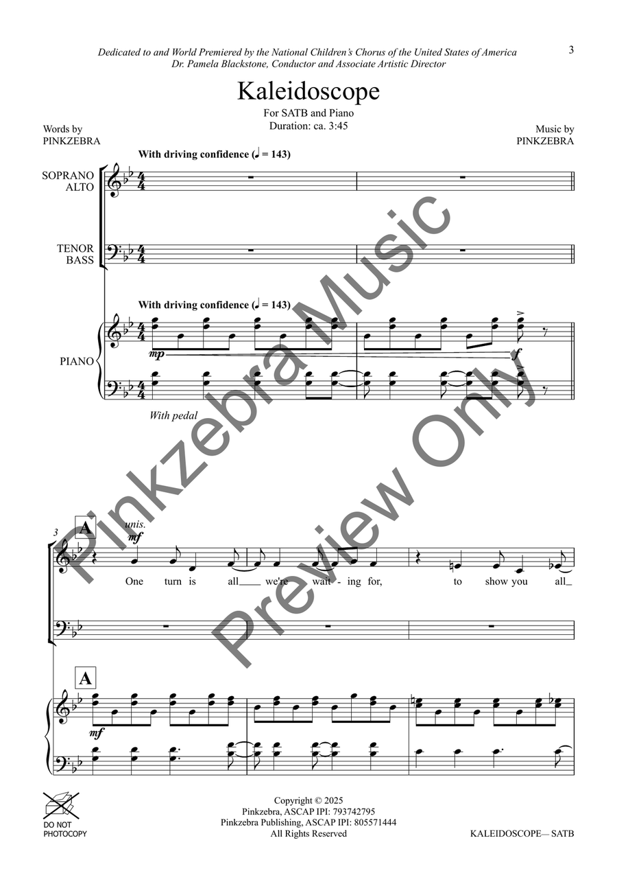 Kaleidoscope (SATB) Kaleidoscope (SATB) 4-Part scores gallery preview page 4