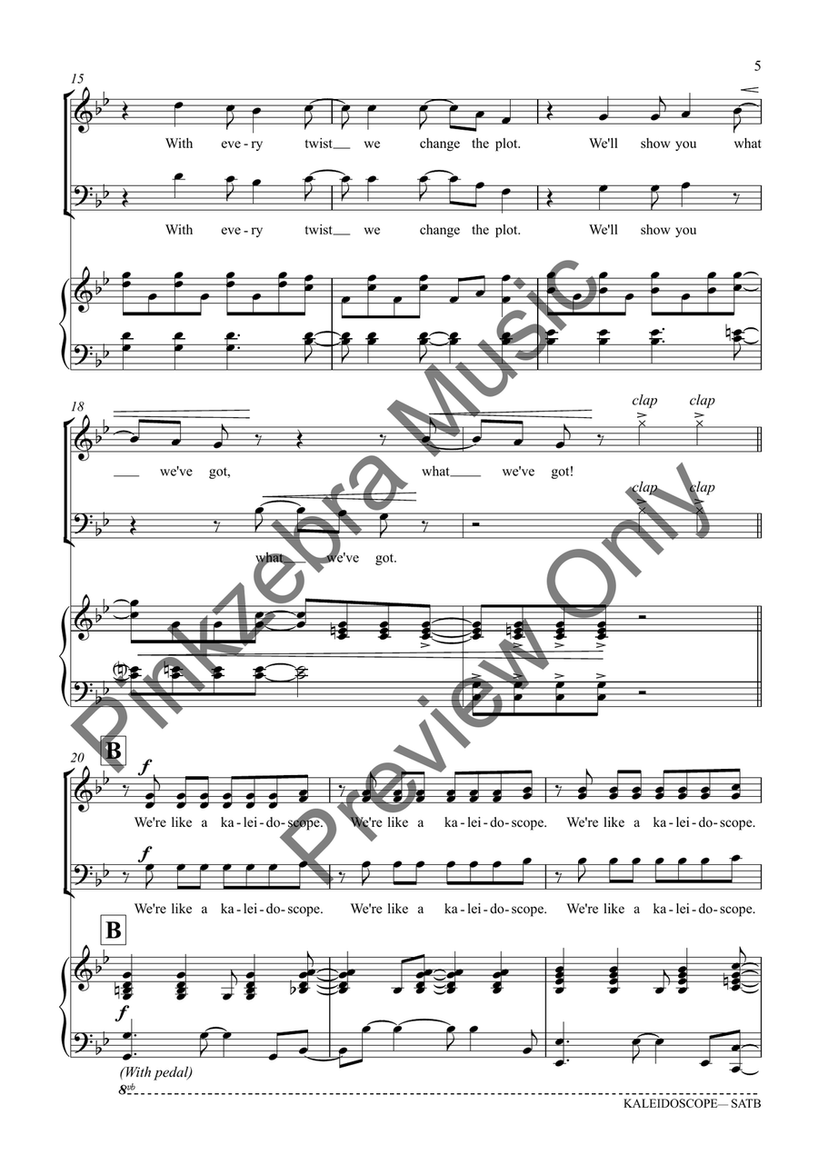 Kaleidoscope (SATB) Kaleidoscope (SATB) 4-Part scores gallery preview page 6