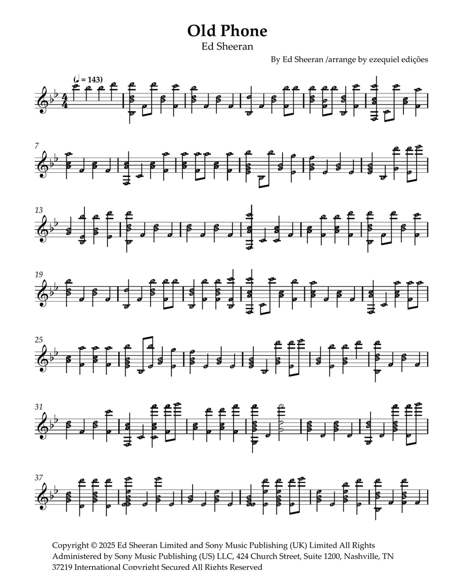 Old Phone Old Phone Acoustic Guitar scores gallery preview page 1