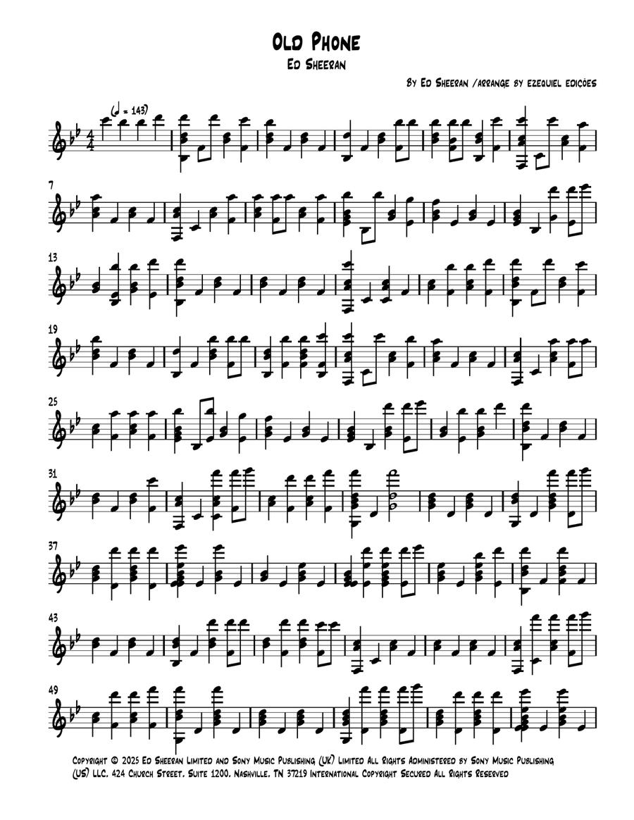 Old Phone Old Phone Acoustic Guitar scores gallery preview page 1