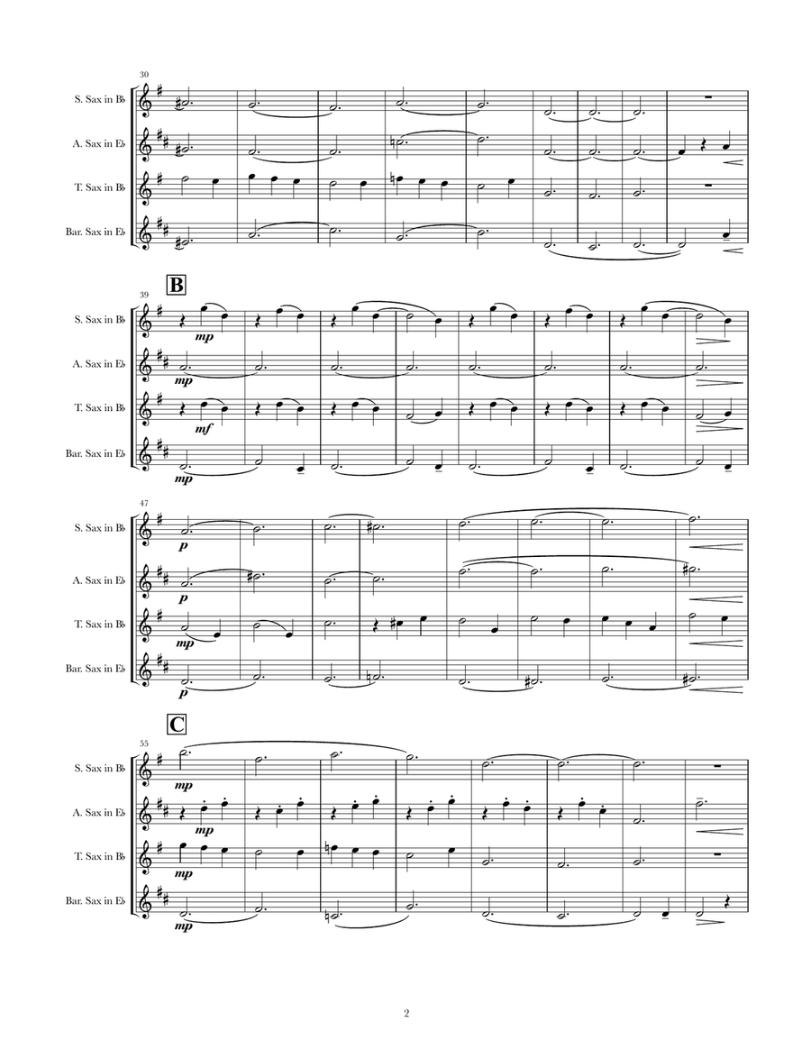 Once Upon A Dream Once Upon A Dream Saxophone Quartet scores gallery preview page 2