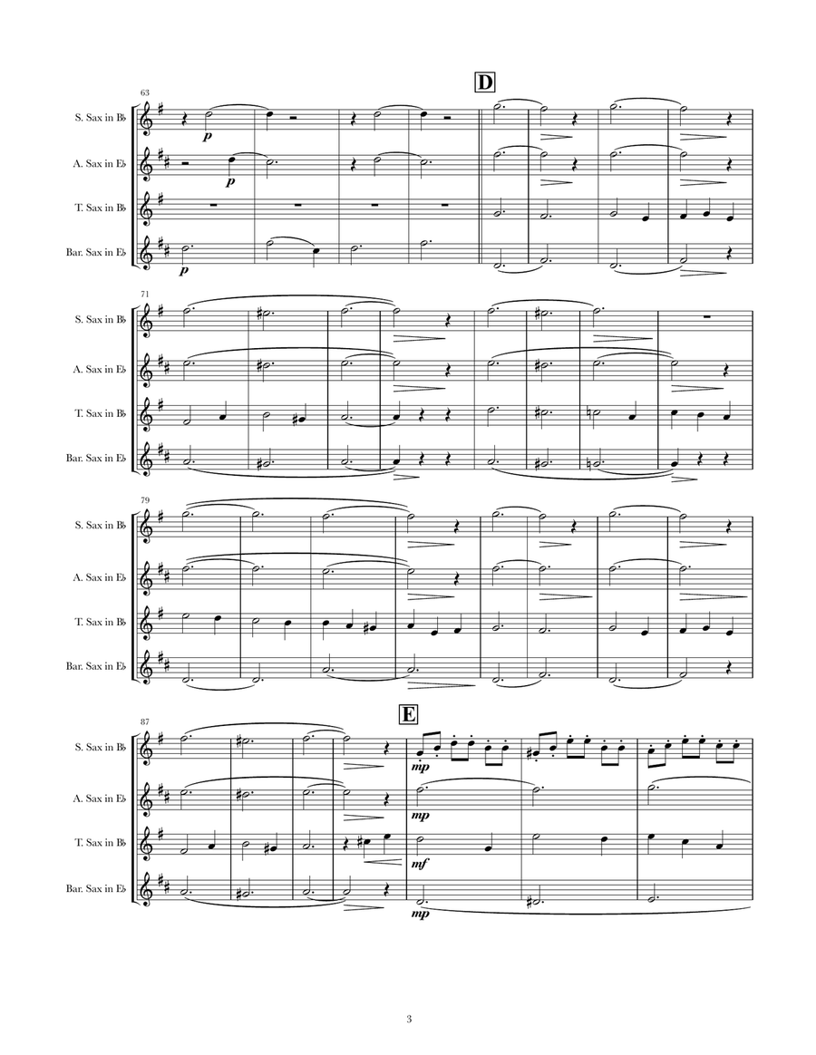 Once Upon A Dream Once Upon A Dream Saxophone Quartet scores gallery preview page 3