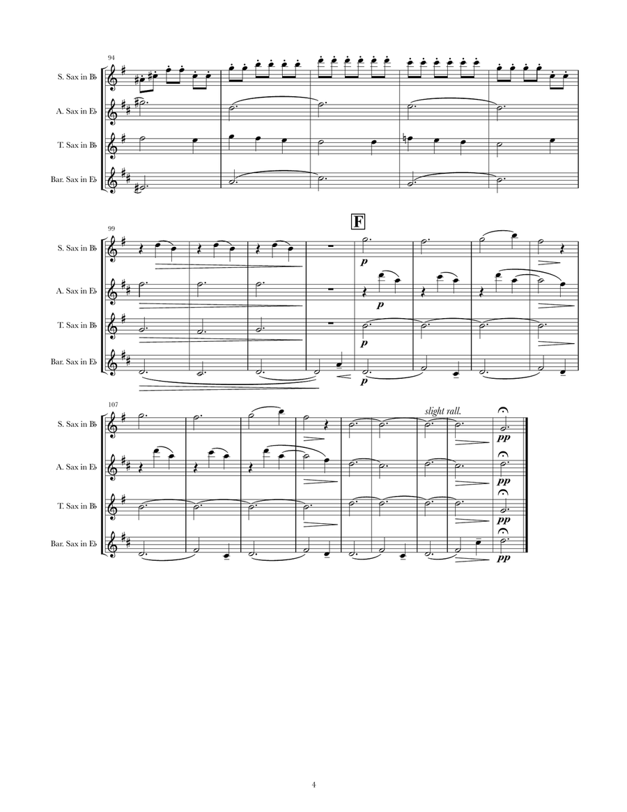 Once Upon A Dream Once Upon A Dream Saxophone Quartet scores gallery preview page 4