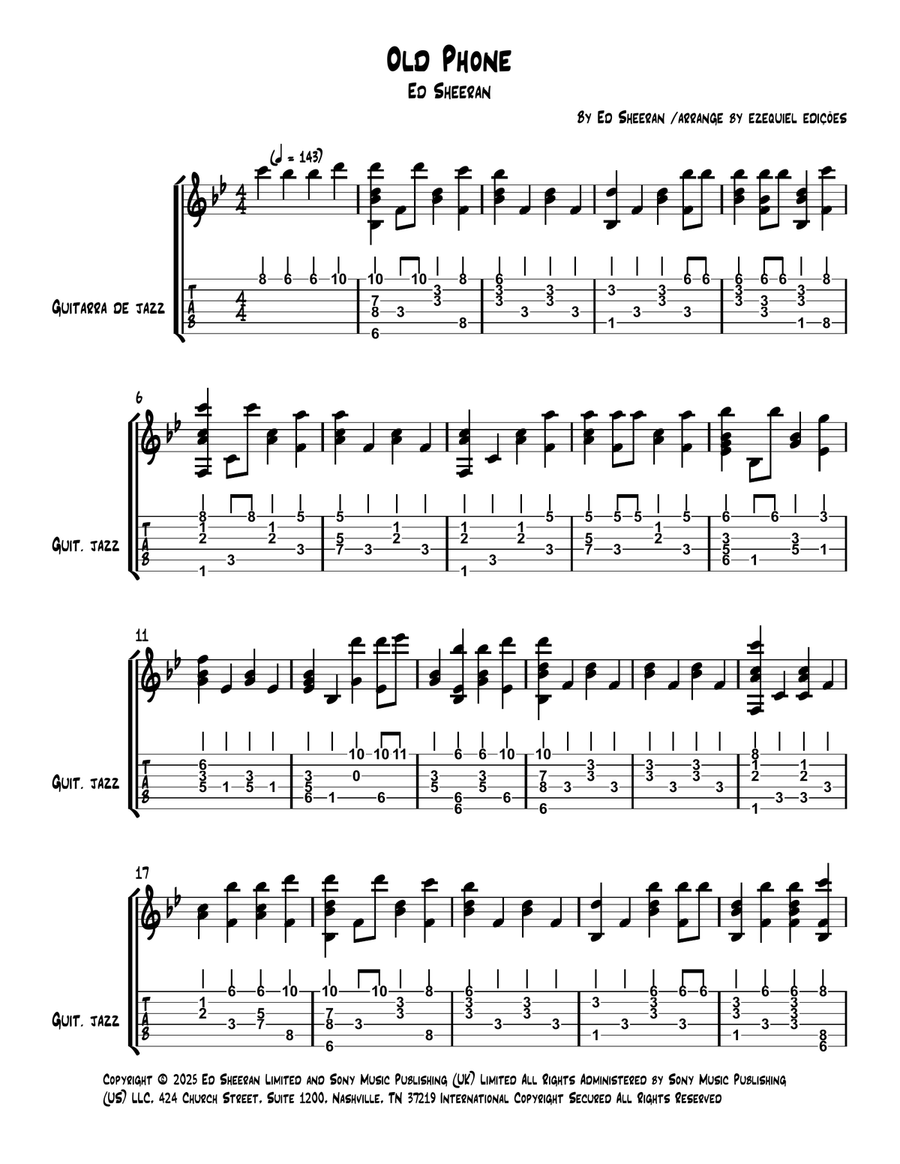 Old Phone Old Phone Acoustic Guitar scores gallery preview page 1