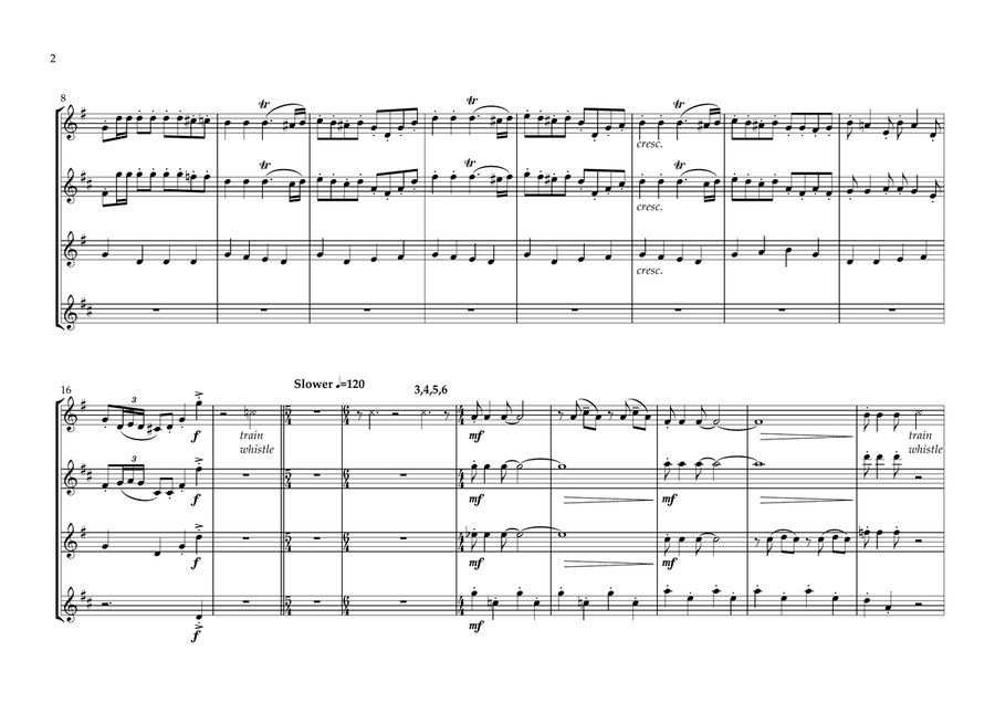 Box Car Blues Saxophone Quartet scores gallery preview page 2
