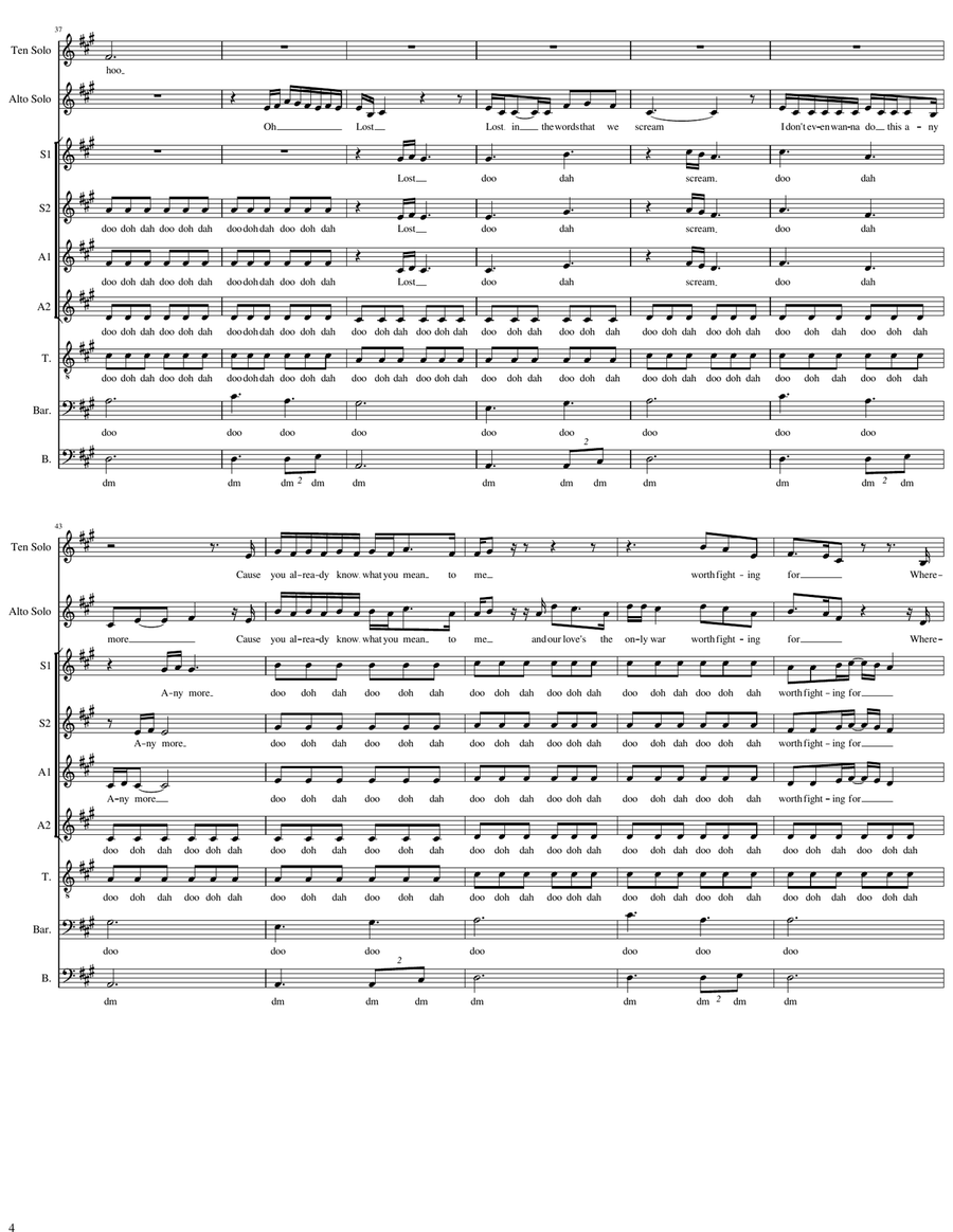 Die With A Smile Die With A Smile 4-Part scores gallery preview page 4
