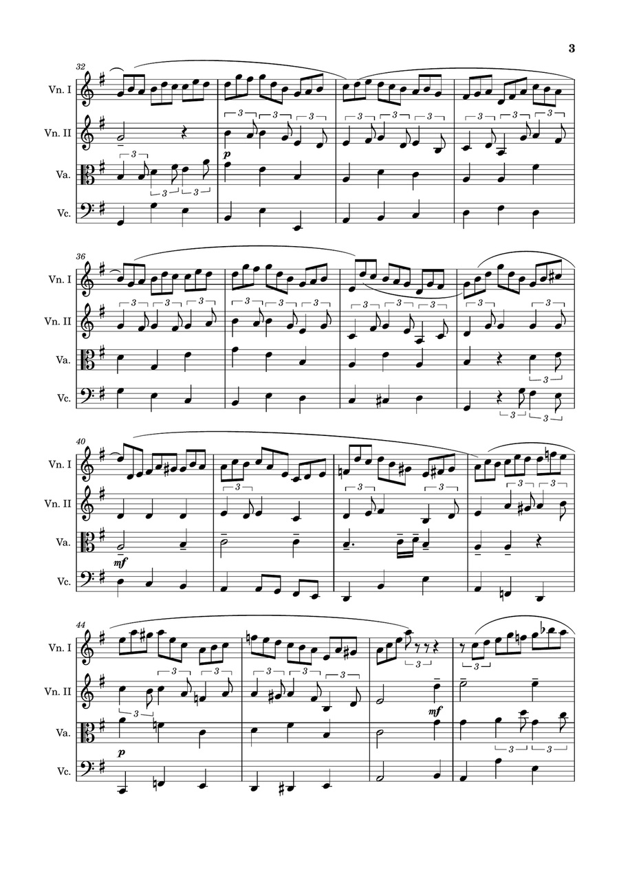 J. S. Bach - Jesu, Joy of Man´s Desiring. String Quartet with Parts. String Quartet scores gallery preview page 3