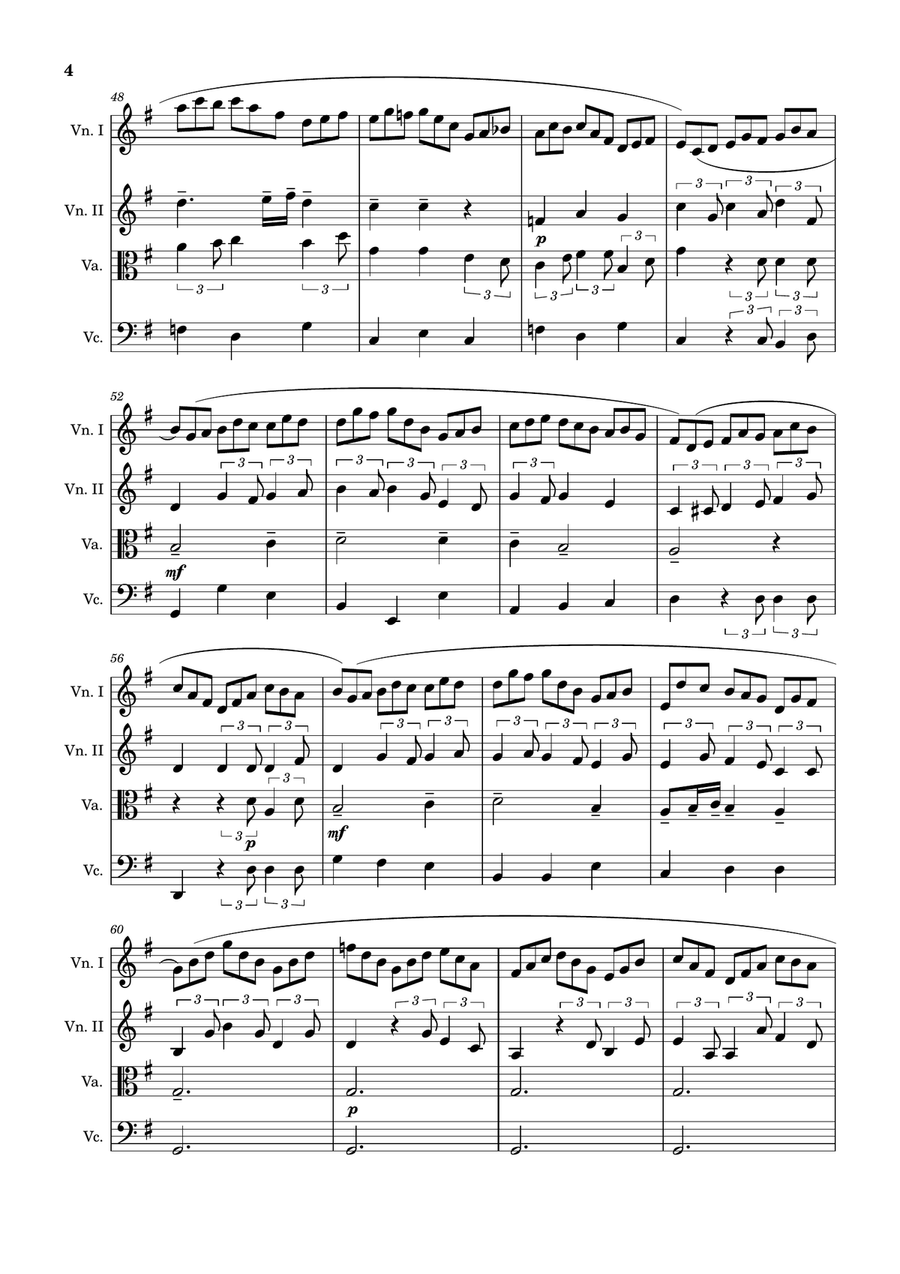 J. S. Bach - Jesu, Joy of Man´s Desiring. String Quartet with Parts. String Quartet scores gallery preview page 4