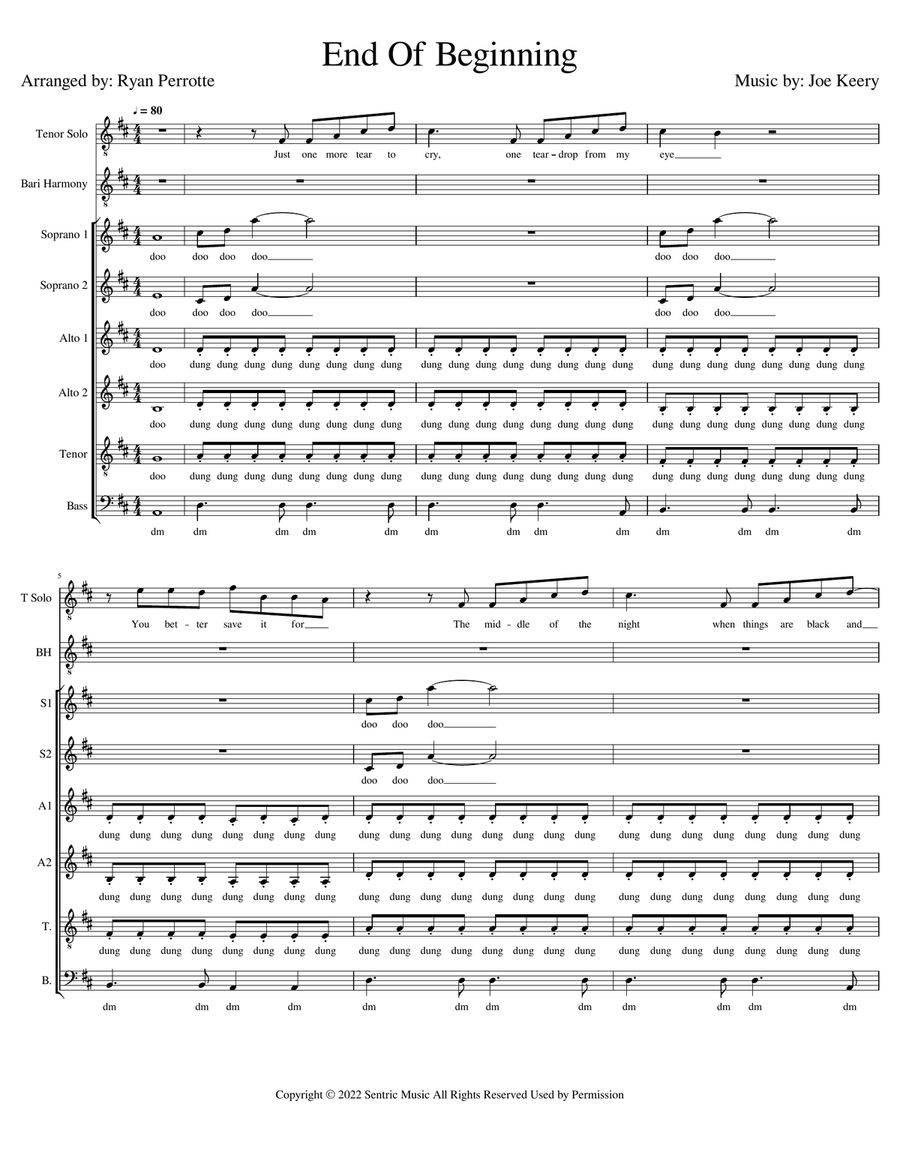 End Of Beginning End Of Beginning 4-Part scores gallery preview page 1