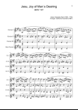 J. S. Bach - Jesu, Joy of Man´s Desiring. Clarinet Quartet with Parts.