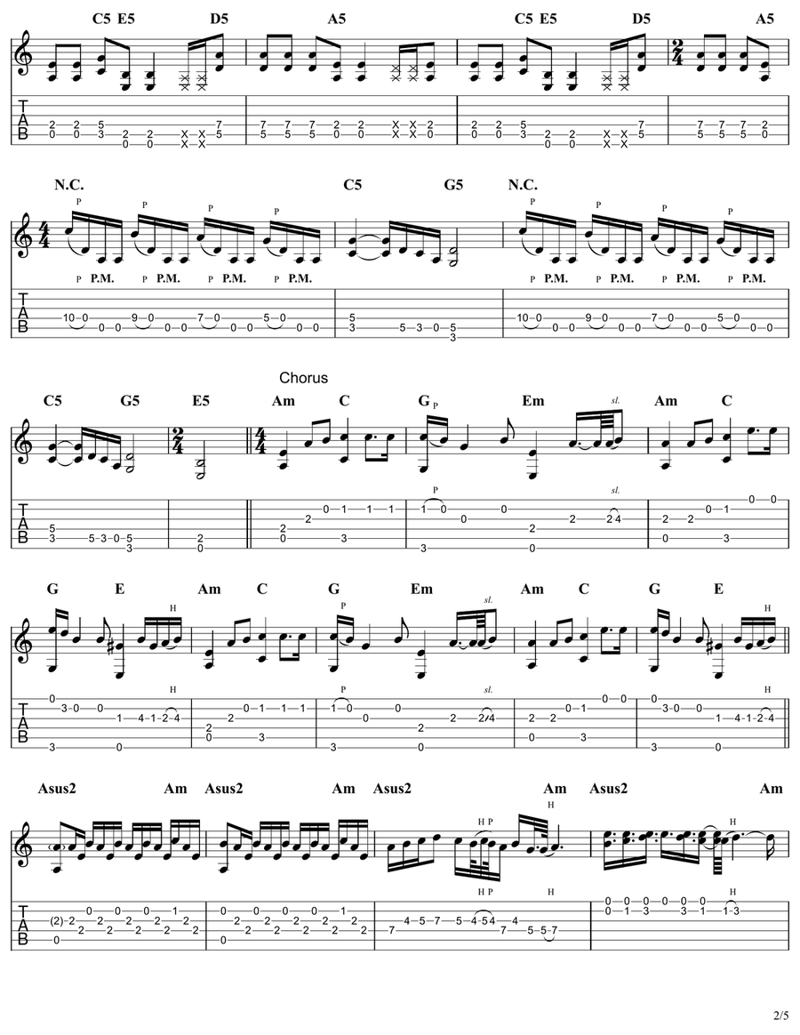 The Unforgiven The Unforgiven Acoustic Guitar scores gallery preview page 2
